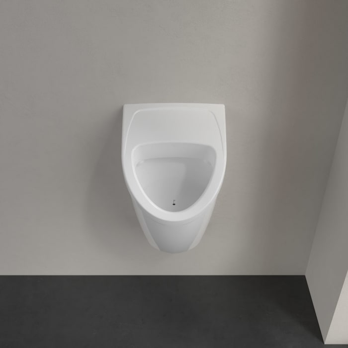 Villeroy & Boch O.novo Absaug-Urinal Compact, ohne Deckel, mit Zielobjekt, Zulauf verdeckt