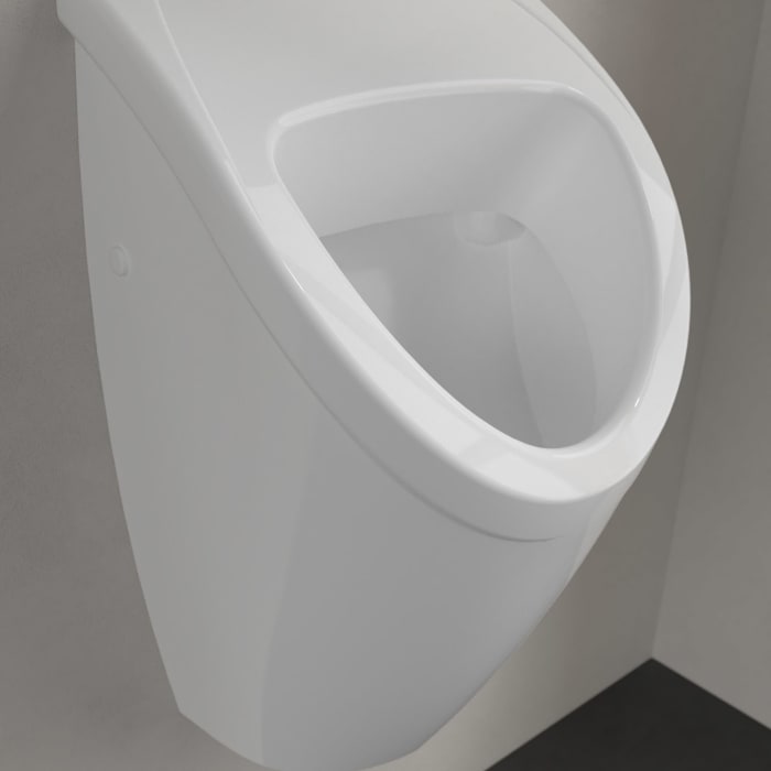 Villeroy & Boch O.novo Absaug-Urinal Compact, ohne Deckel, Zulauf verdeckt