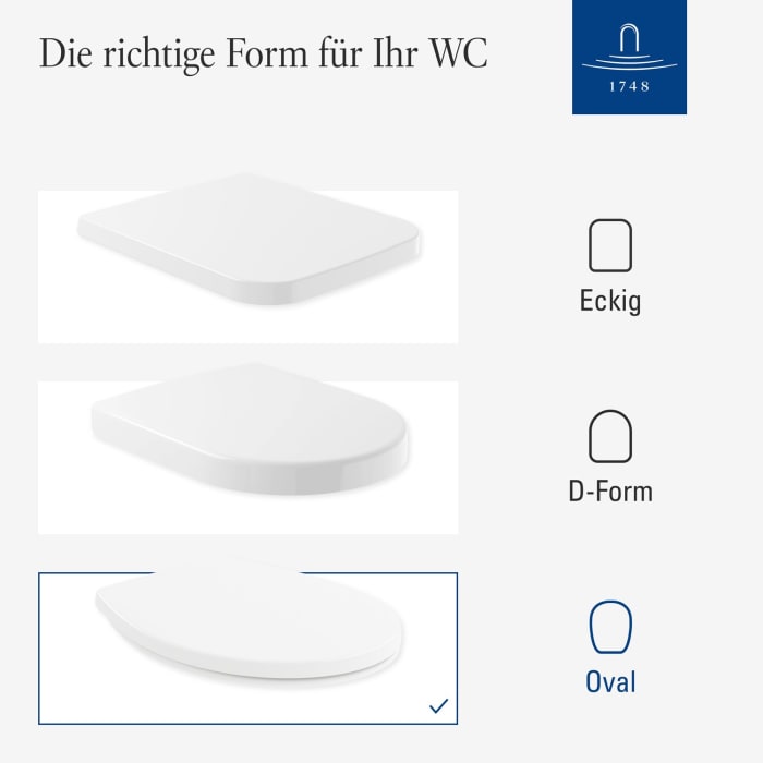 Villeroy & Boch O.novo WC-Sitz mit durchgehender Scharnierwelle