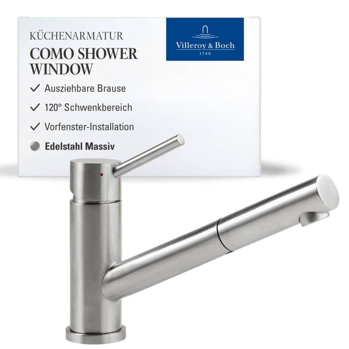 Villeroy & Boch Como Window-Shower Einhebel-Küchenarmatur, für Vorfenstermontage