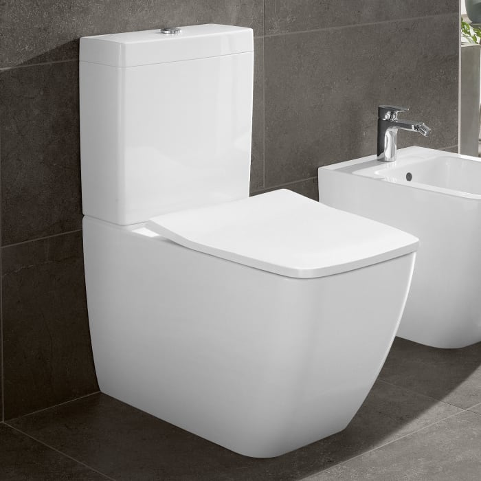 Villeroy & Boch Venticello Tiefspülklosett für Kombination, DirectFlush, spülrandlos 37,5 x 56 cm, bodenstehend