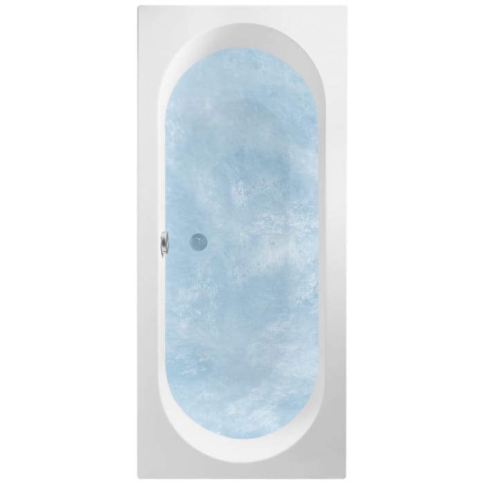 Villeroy & Boch O.novo Duo Badewanne 190 x 90 cm, Airpool Entry, Technik Position 1, mit Trio Ablaufgarnitur