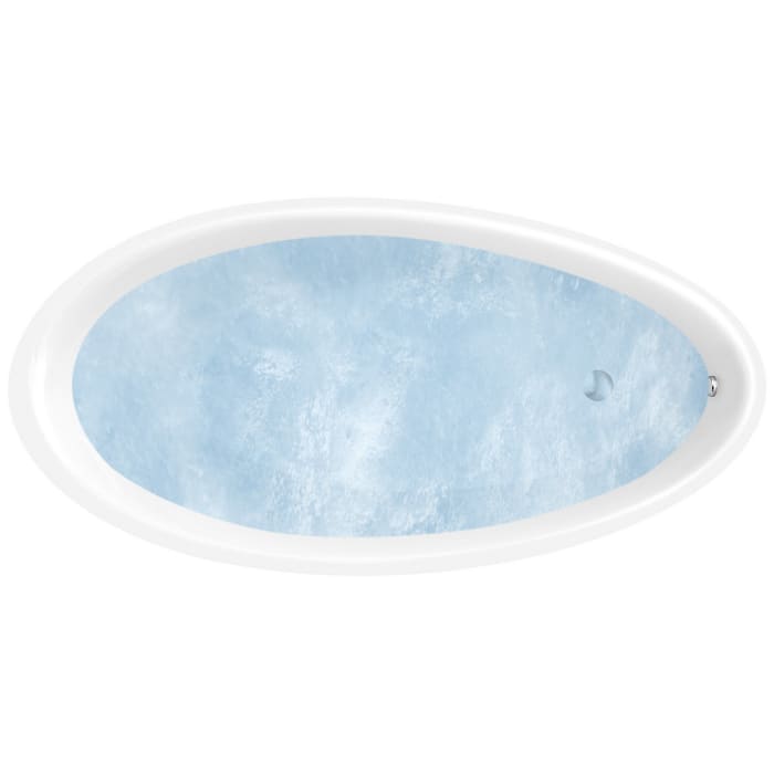 Villeroy & Boch Aveo Badewanne 190 x 95 cm, Hydropool Comfort, Technik Position 1, mit Trio Ablaufgarnitur