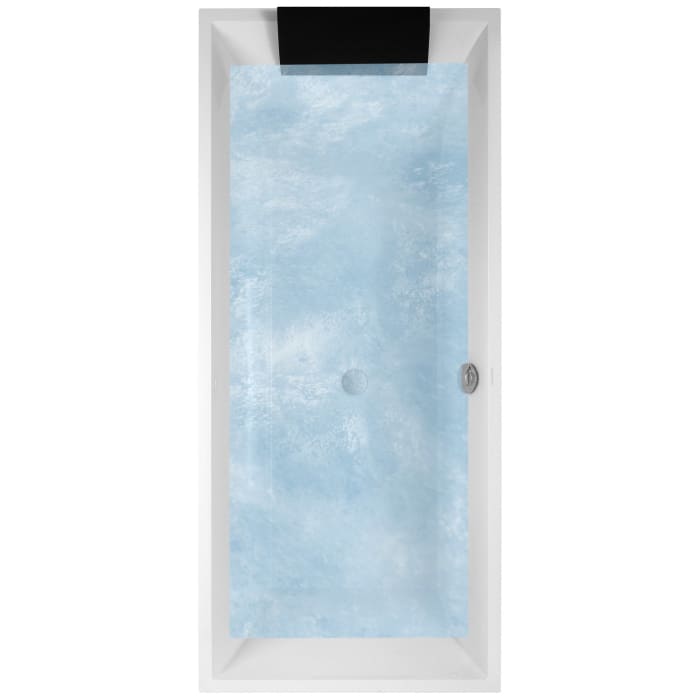 Villeroy & Boch Squaro Duo-Badewanne 170 x 75 cm, Special Combi Pool Active, Technik Position 1, mit Trio Ablaufgarnitur