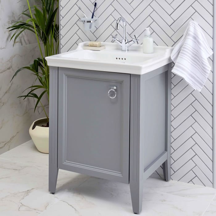 VitrA Valarte Waschtischkombination 64,5 cm, mit 1 Tür, Anschlag links