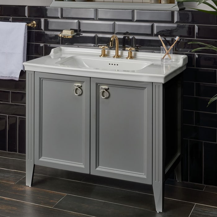 VitrA Valarte Waschtischkombination 79,5 cm, mit 2 Türen