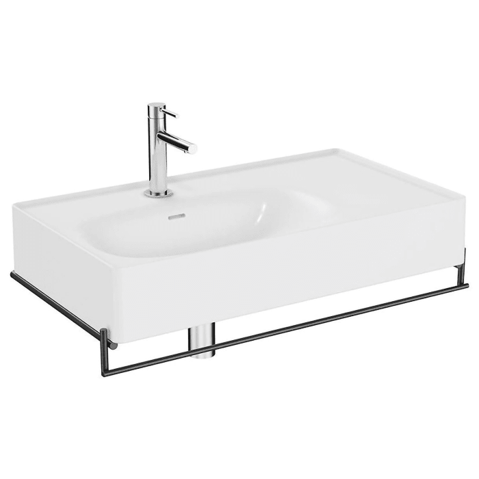 VitrA Equal Set Handtuchhalter und Waschtisch asymmetrisch