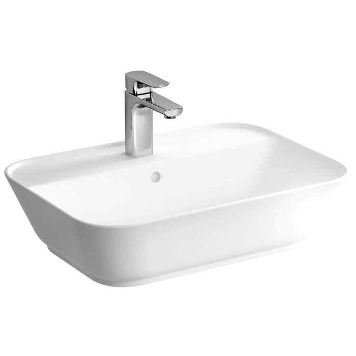 VitrA Options Geo Aufsatzwaschtisch 59,5 x 42,5 cm mit Überlaufloch