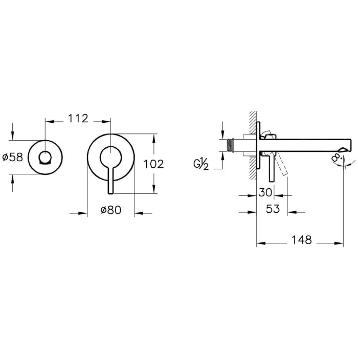 VitrA Origin Einhebel-Waschtischmischer, Unterputz