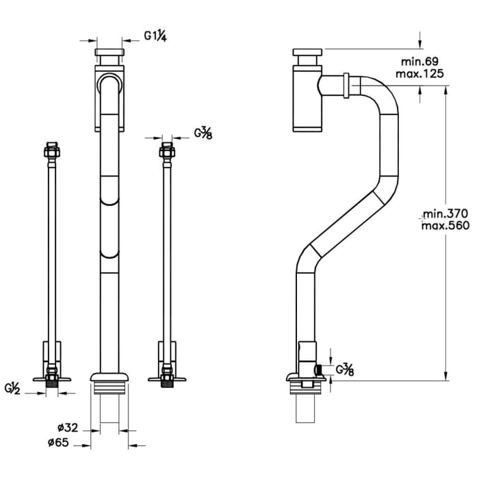 VitrA Siphonsystem für Bodenablauf
