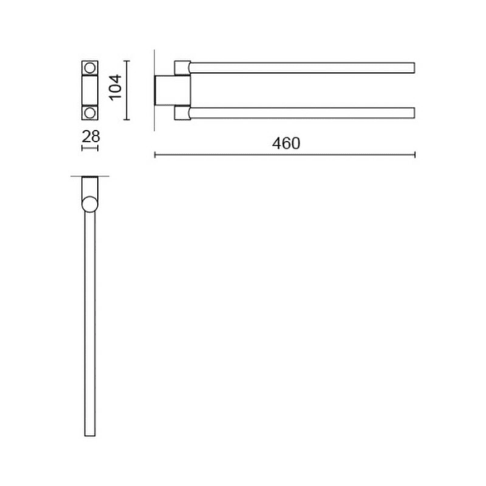ZACK ATORE Handtuchhalter, schwenkbar