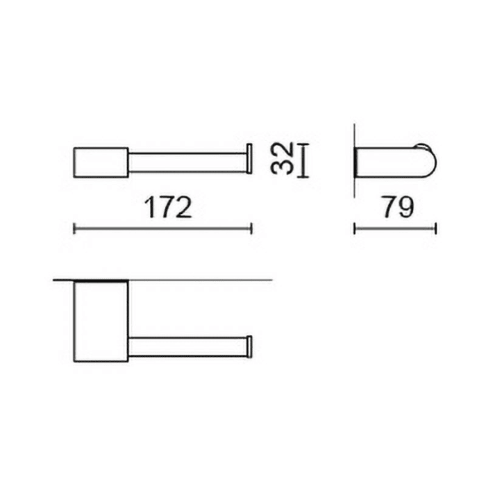 ZACK Atore Toilettenpapierhalter ohne Deckel
