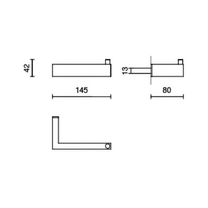 ZACK LINEA Toilettenpapierhalter ohne Deckel