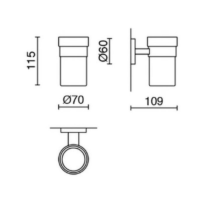 ZACK SCALA Glashalter mit Zahnputzglas