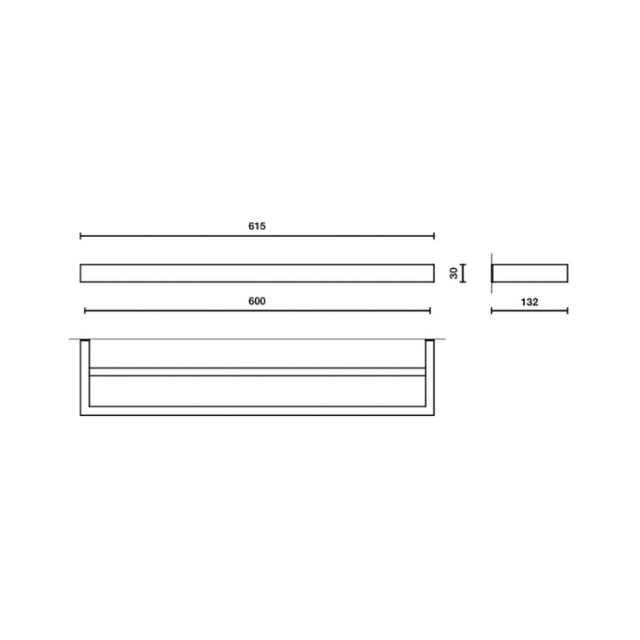 ZACK LINEA Doppel-Handtuchstange