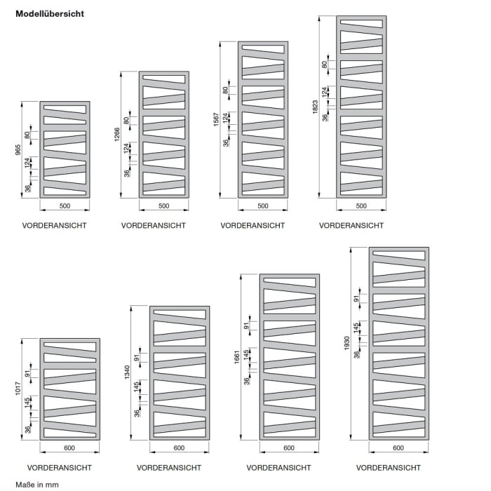 Zehnder Ribbon RB-130-050/GD Badheizkörper 50 x 129,1 cm