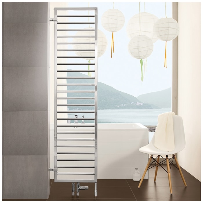 Zehnder Subway SUBC-180-060 Badheizkörper 60 x 183,7 cm verchromt, Raumteiler Ausführung mit Fußstütze