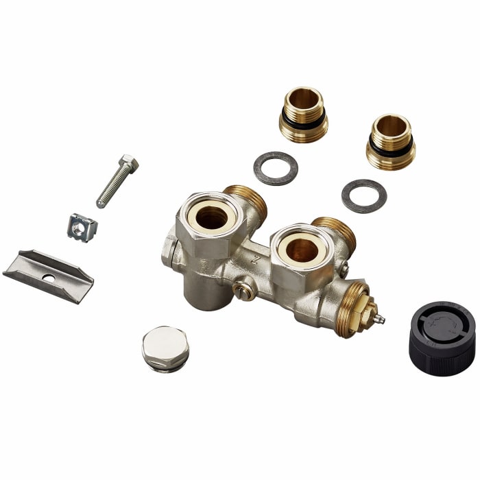 Zehnder Anschluss-Armatur für Warmwasserbetrieb zu Zehnder Yucca