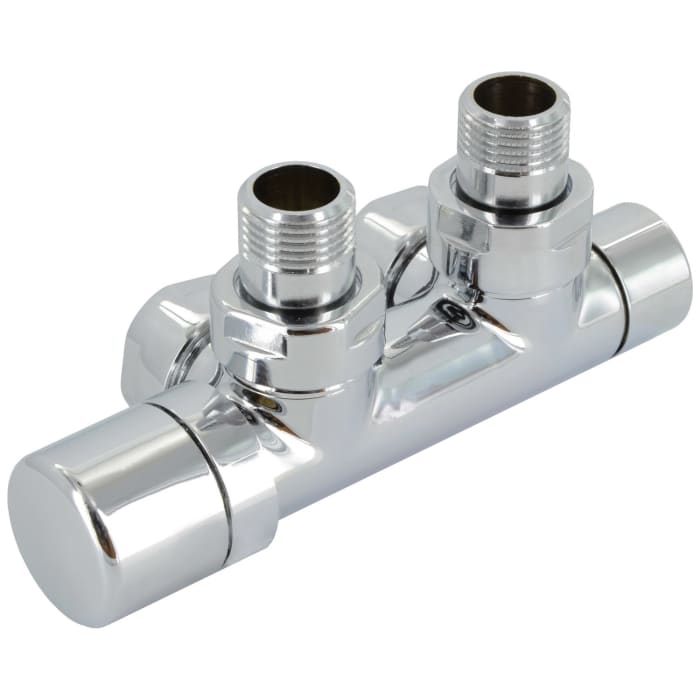 Zehnder Design Line Anschlussarmatur Typ Q, Eckform Ventil und Vorlauf links, Anschluss 5 cm