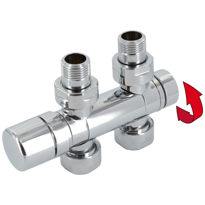 Zehnder Design Line Anschlussarmatur Typ U, schwenkbar, Anschluss 5 cm