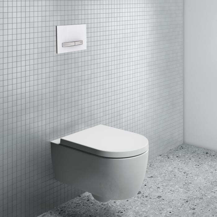 Geberit DuoFix Element für Wand-WC mit Ideal Standard Blend Wandtiefspül-WC Round mit AquaBlade