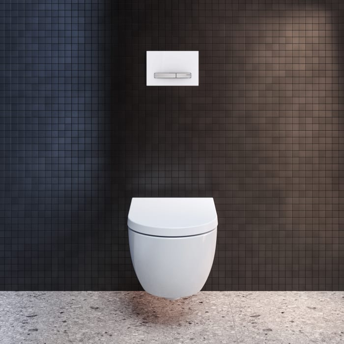 Geberit DuoFix Element für Wand-WC mit Ideal Standard Blend Wandtiefspül-WC Round mit AquaBlade