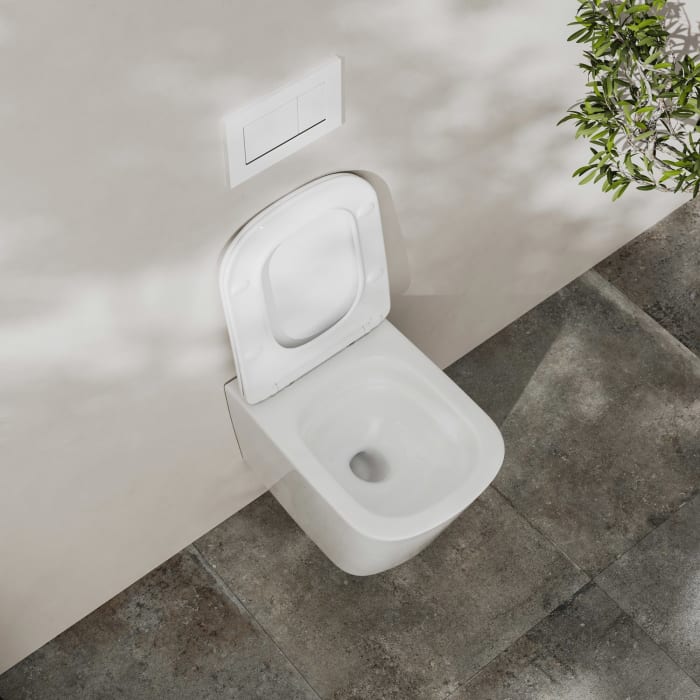 Geberit DuoFix Element mit Kronenbach Cube Wand-WC-Set spülrandlos slim