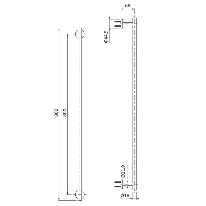 Herzbach LIVING Badetuchhalter 80 cm