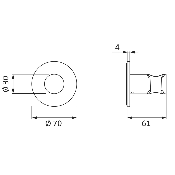 Herzbach LIVING SPA Brausehalter rund