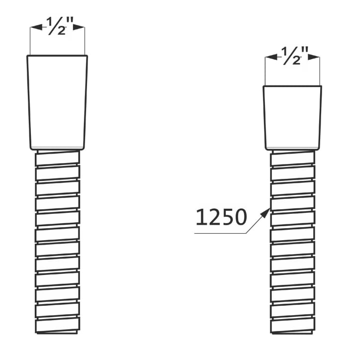 Herzbach LIVING SPA Brauseschlauch Metallflex 125 cm