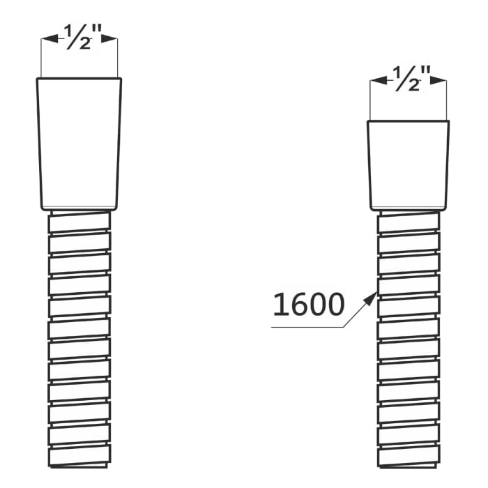 Herzbach LIVING SPA Brauseschlauch Metallflex 160 cm