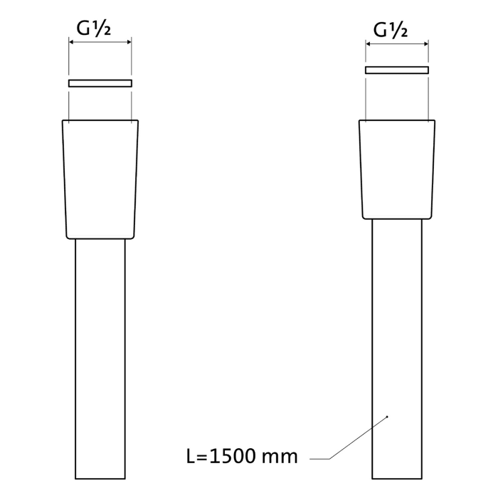 Herzbach LIVING SPA Brauseschlauch Kunststoff 150 cm