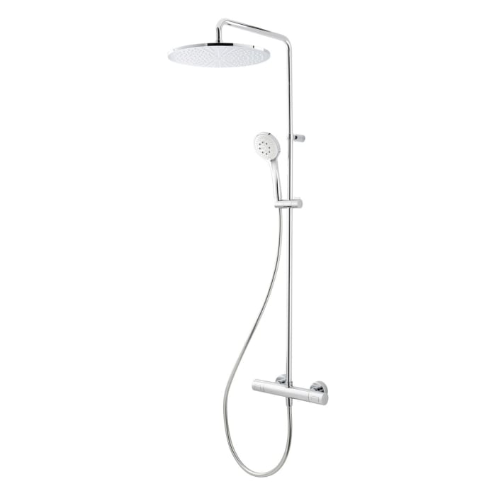 Herzbach LIVING SPA Duschsäule mit Regenbrause 30 cm rund, mit Handbrause