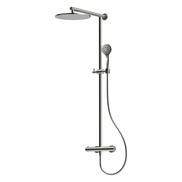 Herzbach LIVING SPA Duschsäule mit Regenbrause 30 cm rund, mit Handbrause
