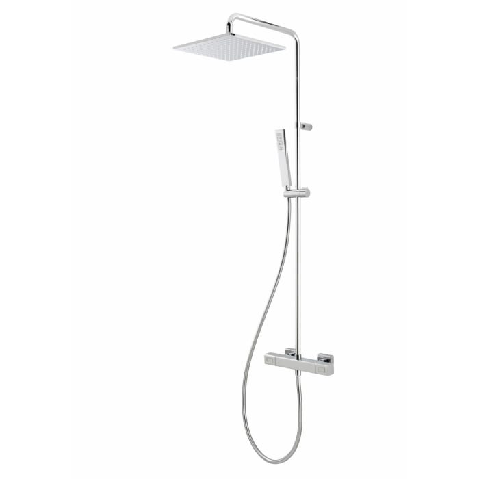 Herzbach LIVING SPA Duschsäule mit Regenbrause 25 cm soft, mit Stabhandbrause