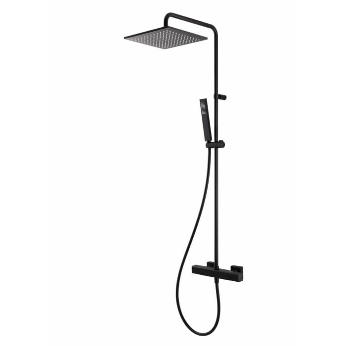 Herzbach LIVING SPA Duschsäule mit Regenbrause 25 cm soft, mit Stabhandbrause