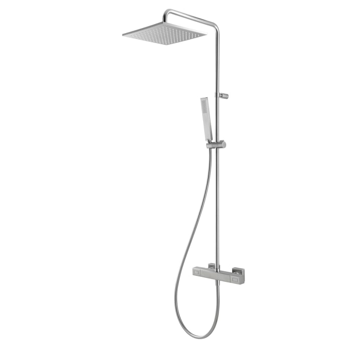 Herzbach LIVING SPA Duschsäule mit Regenbrause 25 cm soft, mit Stabhandbrause