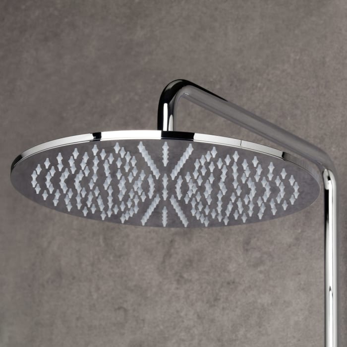 Herzbach LIVING SPA Duschsäule mit Regenbrause 30 cm rund, mit Handbrause