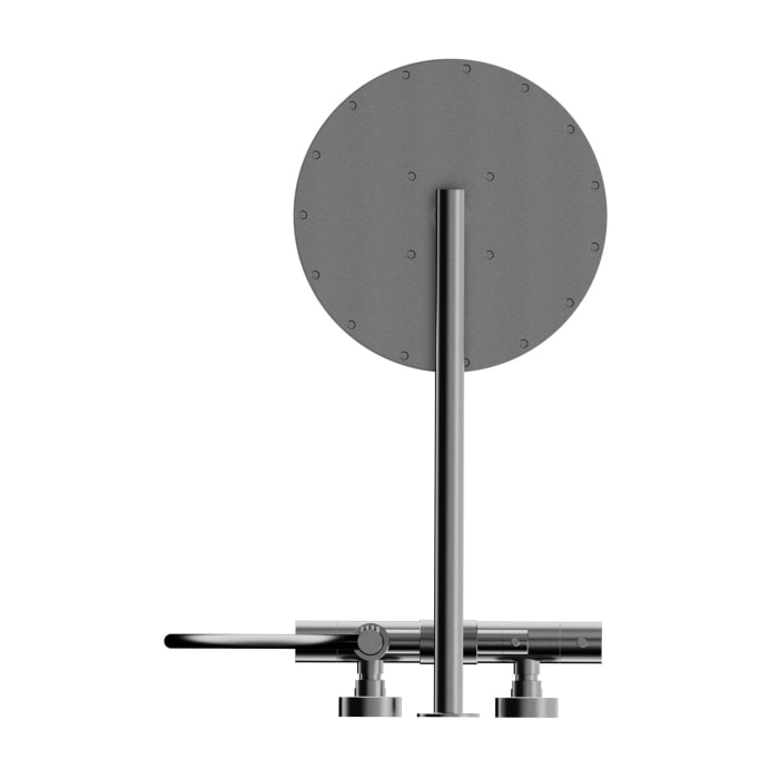 Herzbach LIVING SPA Duschsäule mit Regenbrause 30 cm rund, mit Stabhandbrause