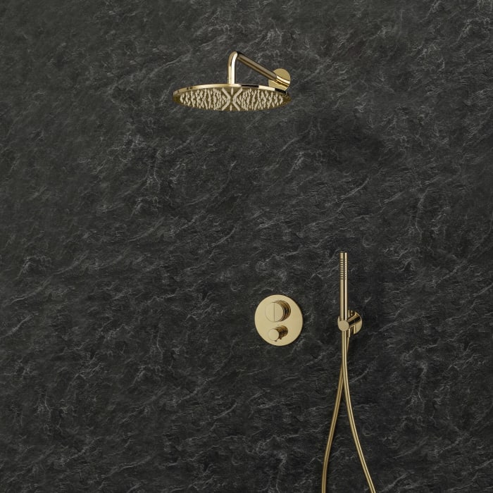 Herzbach LIVING SPA Slim Regenbrause Ø 25 cm für Wand-/Deckenarm