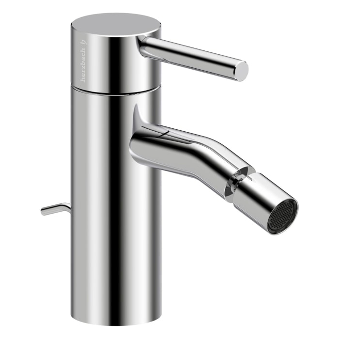 Herzbach DEEP Bidet-Einlochbatterie mit Zugstangen-Ablaufgarnitur