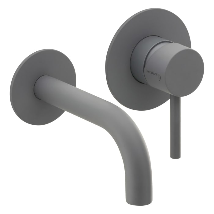 Herzbach DEEP GREY Waschtisch-Unterputzbatterie Farbset, Ausladung 16 cm