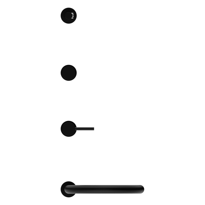 Herzbach DEEP BLACK Vierloch-Wannenarmatur mit Auslauf