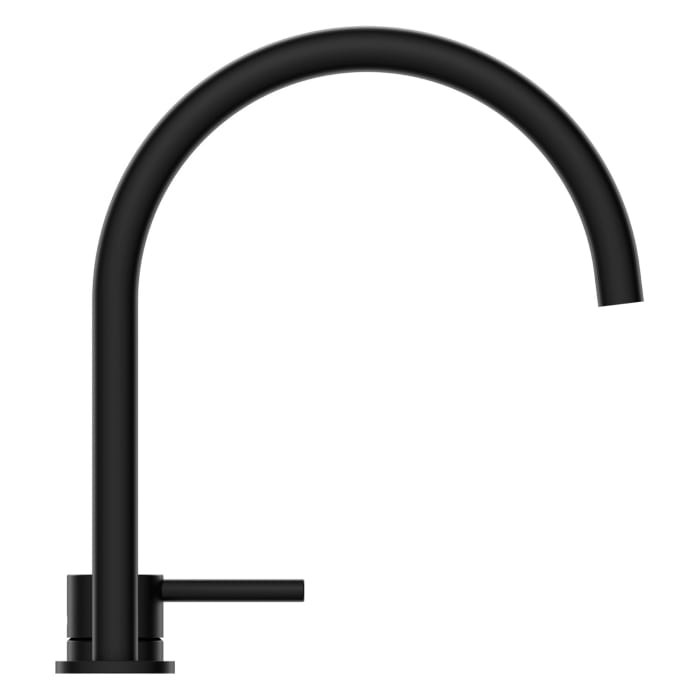 Herzbach DEEP BLACK Zweiloch-Armatur 22 cm ohne Ablaufgarnitur