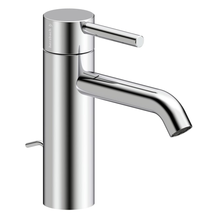 Herzbach DEEP Waschtischmischer M-Size mit Zugstangen-Ablaufgarnitur