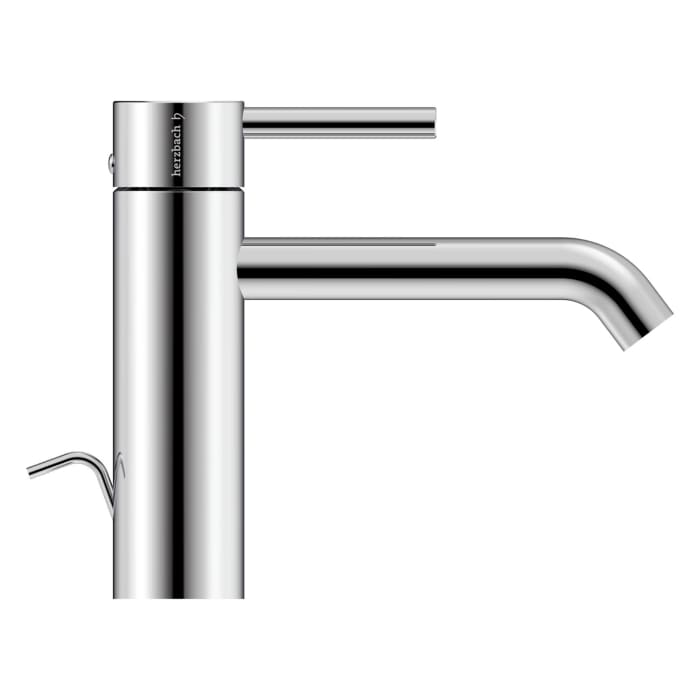 Herzbach DEEP Waschtischmischer M-Size 15 cm mit Zugstangen-Ablaufgarnitur
