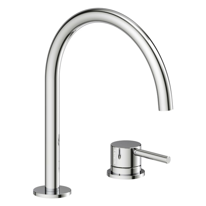 Herzbach DEEP Zweiloch-Armatur 22 cm mit PUSH-Ablaufventil