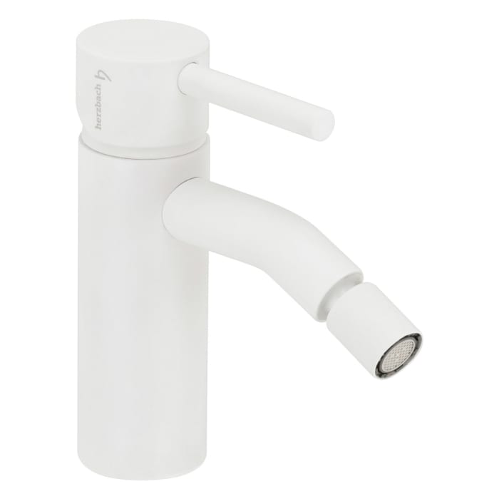 Herzbach DEEP WHITE Bidet-Einlochbatterie ohne Ablaufgarnitur