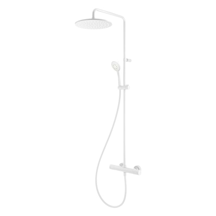 Herzbach LIVING SPA Duschsäule mit Regenbrause 25 cm rund, mit Handbrause