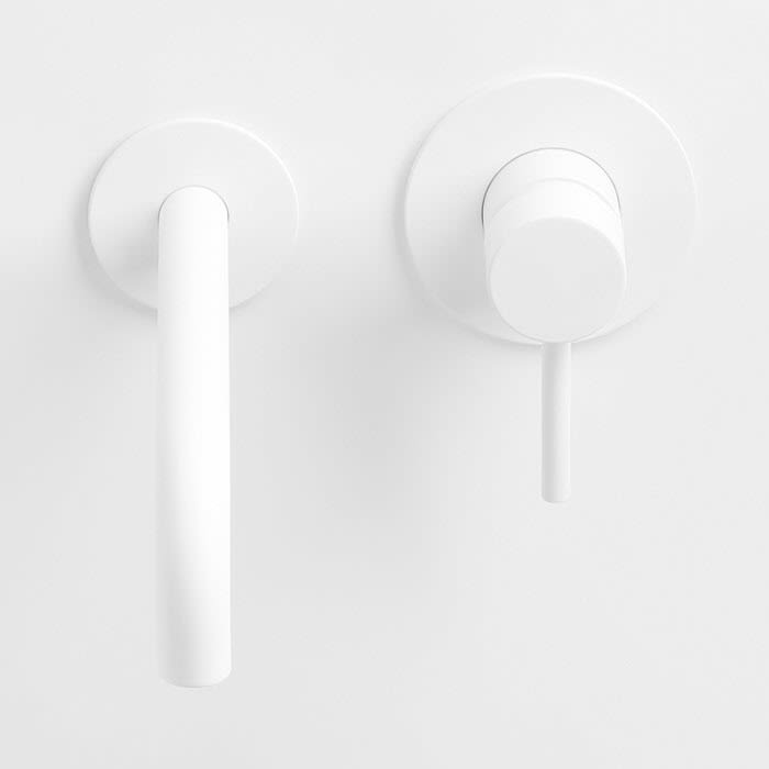 Herzbach DEEP WHITE Waschtisch-Unterputzbatterie Farbset, Ausladung 24 cm